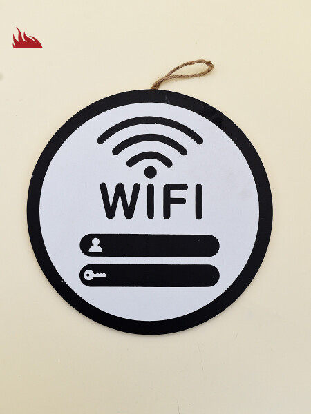 COLGANTE WIFI 24x24x0.8CM NEGRO