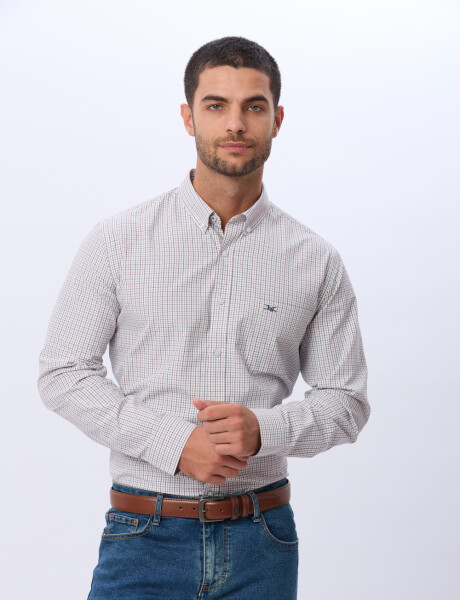 CAMISA SPORT A CUADROS Azul