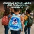 Mochila Escolar Infantil Celeste De Astronauta 3D Niño Color Celeste