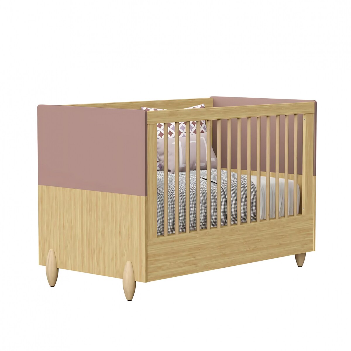 Cuna Convertible de Bebé - Gracia - Ajustable - Rosa 