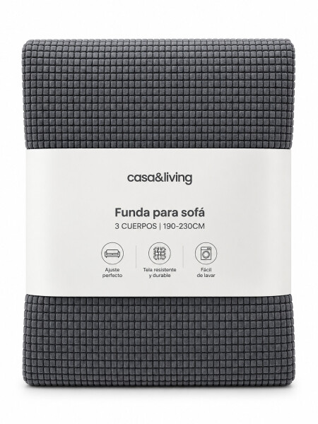 FUNDA SOFA 3 CUERPOS GRIS