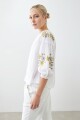Blusa boho con bordados blanco