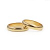 Par de alianzas clásicas de oro 18k amarillo de 4mm y doble altura bombé Par de alianzas clásicas de oro 18k amarillo de 4mm y doble altura bombé