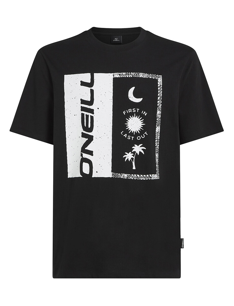 Remera O'Neill Front Print Negro - Negro 