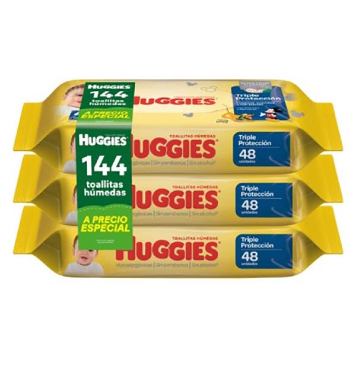 Huggies toallitas húmedas - Triple protección x144 unidades 