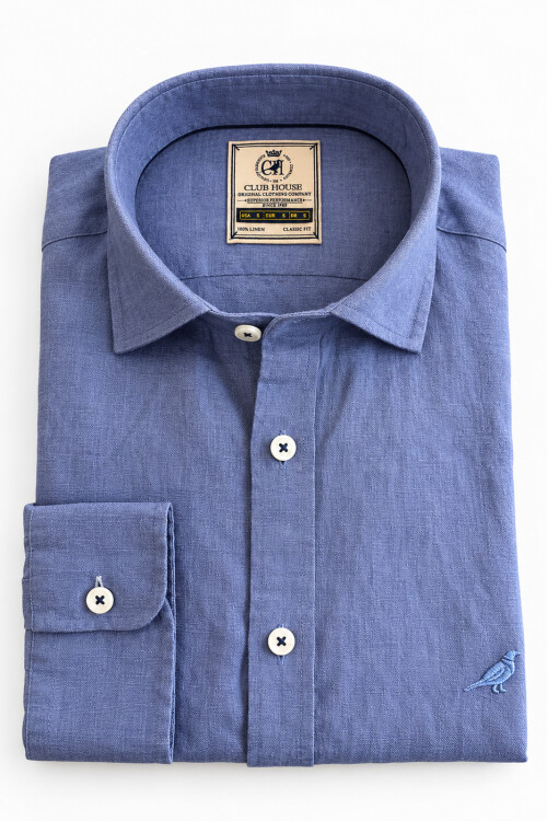 Camisa lino Short Collar Aero