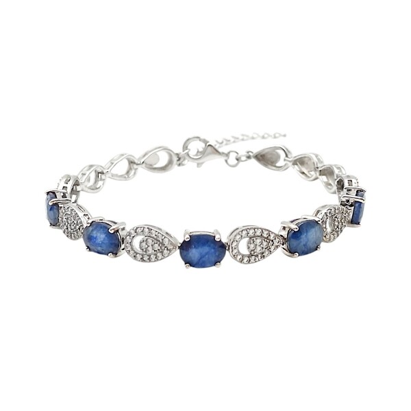 Pulsera lagrima-Plata 925-Piedra zirconia y zafiro-PU3016 conpiedra