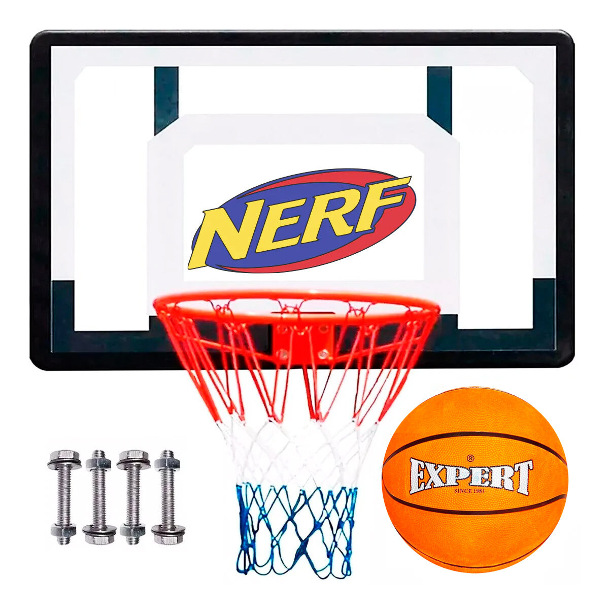 Tablero Basket Nerf + Aro + Pelota Original Hasbro 
