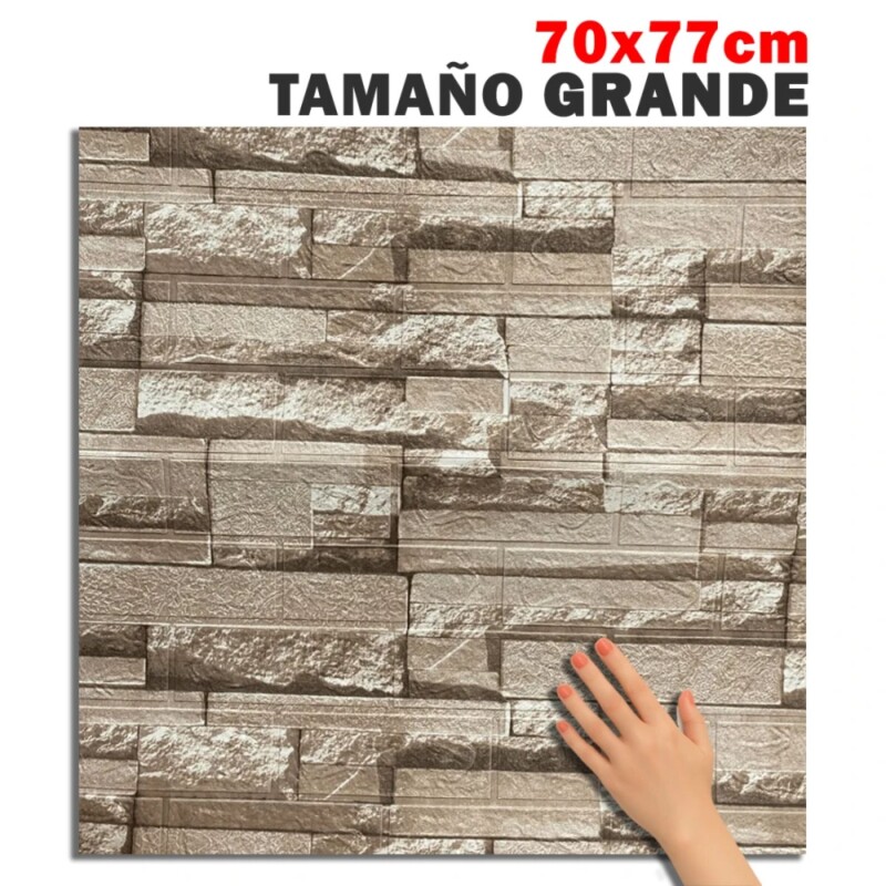Placa Autoadhesiva Revestimiento Pared pack 10 Un Piedra Oscura