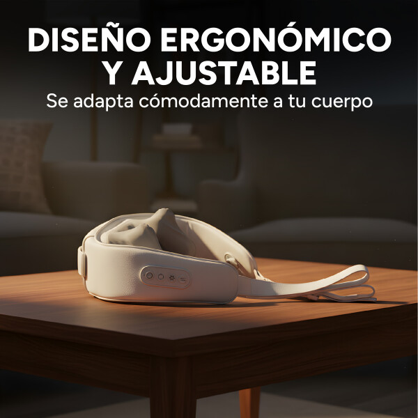 Masajeador Cervical Cuello Espalda Hombros 3 Modos 2 Niveles Color Blanco