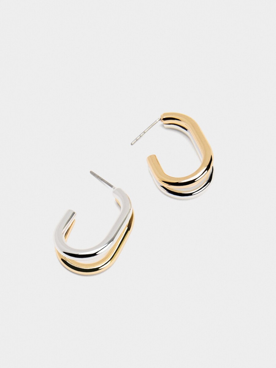 Pendientes Bicolor Efecto Doble bicolor