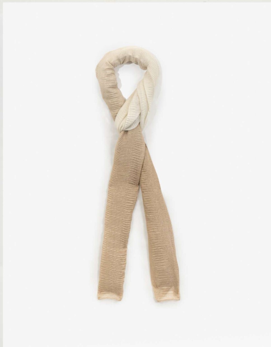Pashmina Plisada Con Efecto Degrade Dorado Y Lurex - Combinacion Bicolor 