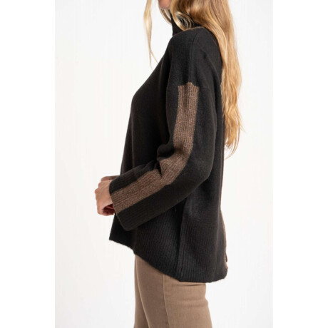 Polera Combinada Negro