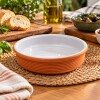 Cazuela ondulada 10 cms color natural y blanco Cazuela ondulada 10 cms color natural y blanco