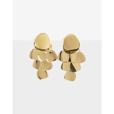 Aros Largos Chapones Metal Dorado
