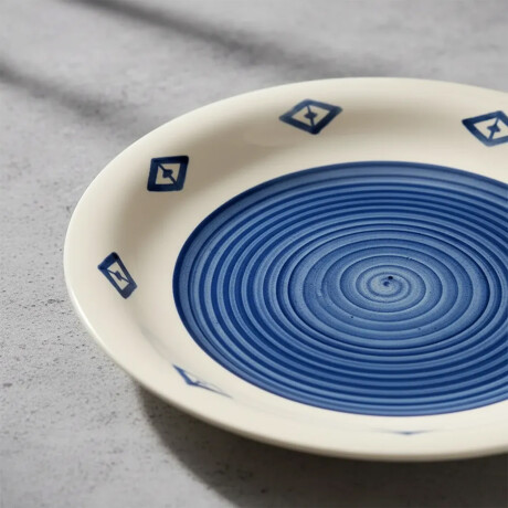 Juego Vajilla 16 Piezas Cerámica 4 Personas Diseño Moderno Azul/blanco