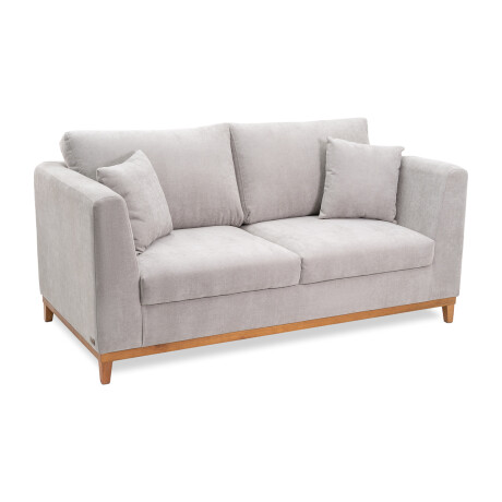 Sofá Belfast - Tela Microfibra - 2 cuerpos 2204 (Gris)