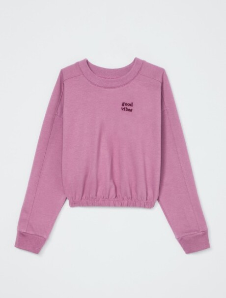 BLUSA INFANTIL CON PUÑOS VIOLETA