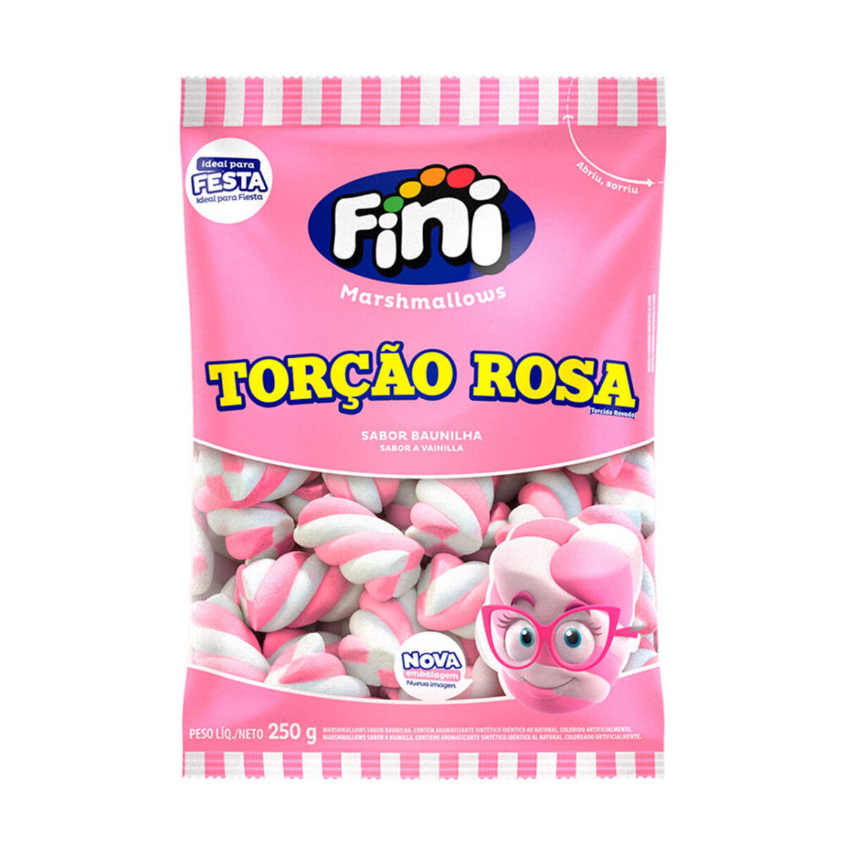 MARSHMALLOW TWISTY FINI 250G ROSADO 