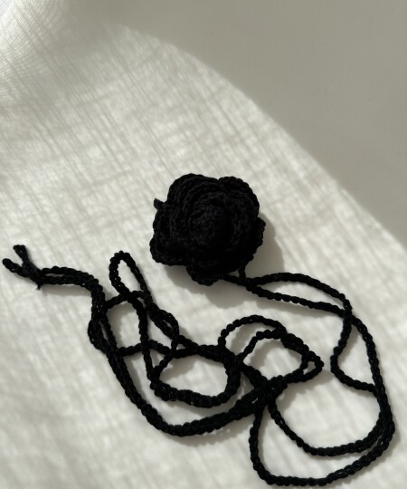 CHOKER TEJIDO FLEUR BLACK