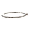 Brazalete Delhi-Plata 925 rodinada- Piedra Cuarzo rosa-BR2015 conpiedra
