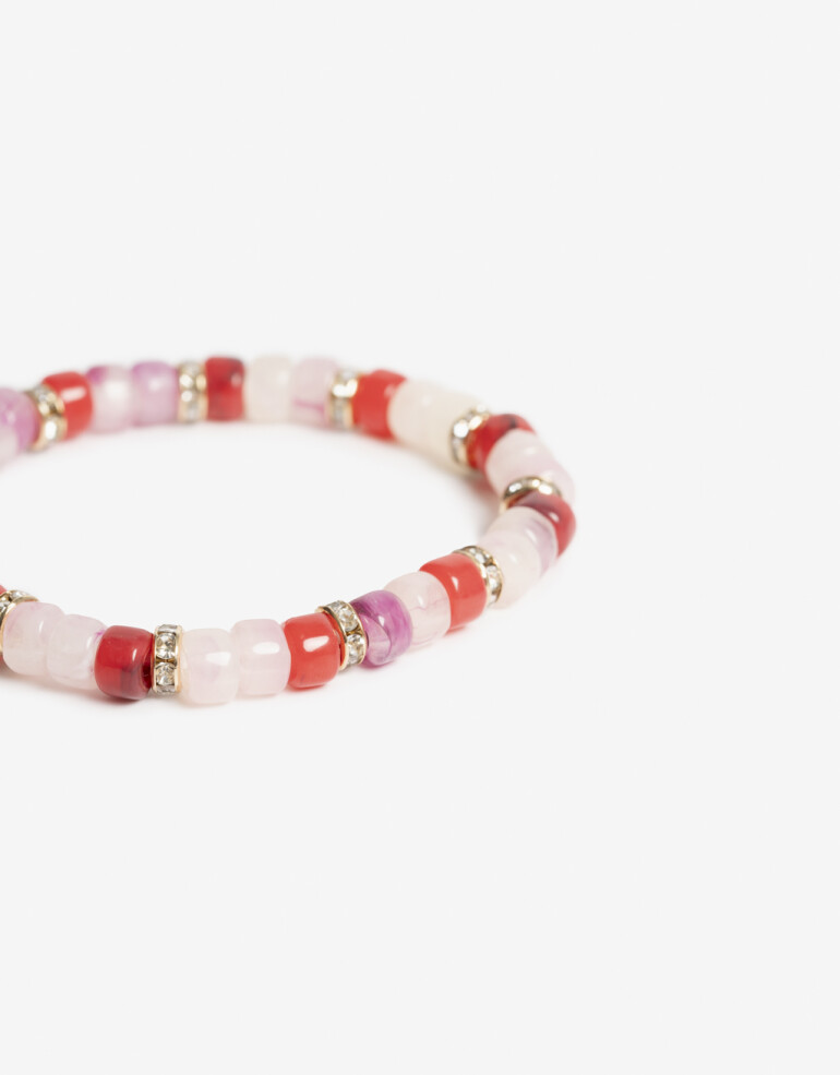Pulseras Elásticas Canutillos Pulsera Elástica Beads - Dorado