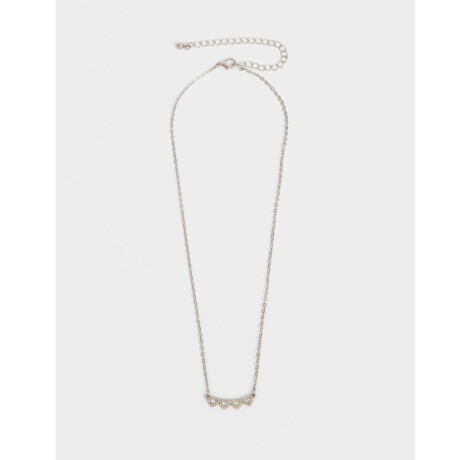 Collar Con Corazones Plateado