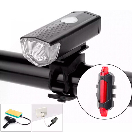 Kit para Bicicleta Luces Led Frontal Trasera Recargables 001