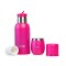 Set De Termo 750 Ml Y Mate Con Tapa brio Acero Inox Frambuesa