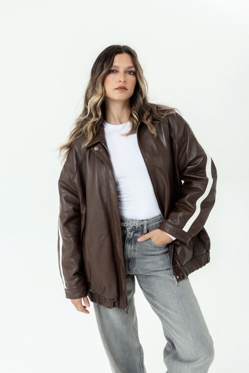 CHAQUETA BOMBER NEPAL - MARRON 