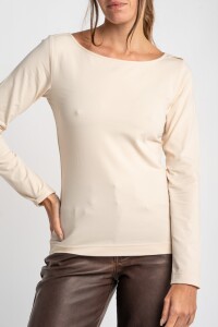 Remera Algodon Elastano Nácar