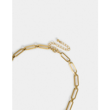 Collar Corto Eslabones Acero Dorado