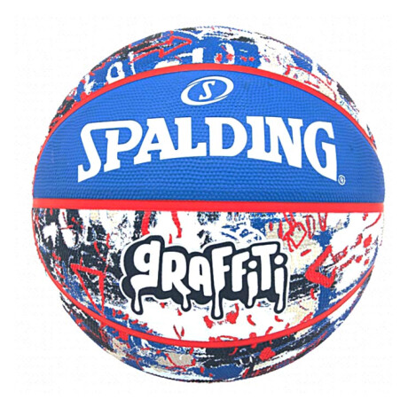 Pelota Basket Spalding Profesional Graffiti Azul y Roja Nº7