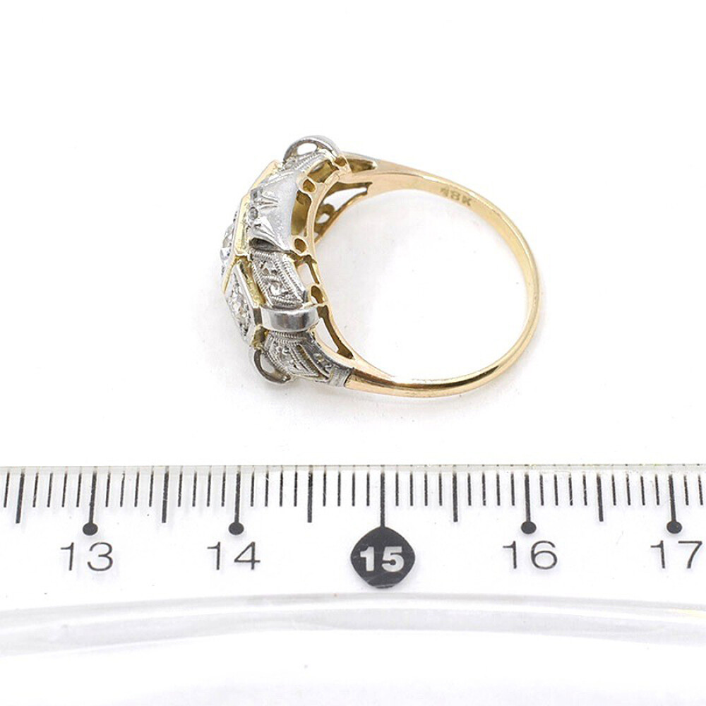 Anillo En Oro 18K Con Brillantes Y Diamantes Anillo En Oro 18K Con Brillantes Y Diamantes