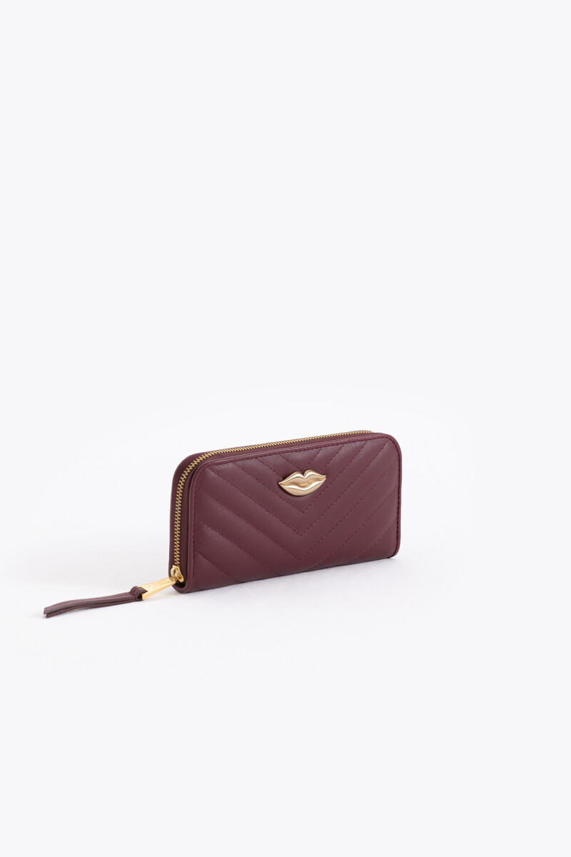 MAXI BILLETERA LIPSTICK Bordo
