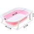 Baño Plegable Termómetro + Colchón Bebé Baby Antideslizante Color Variante Rosado
