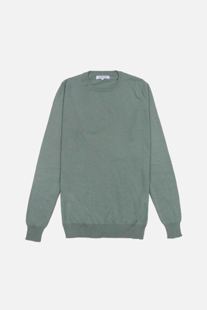 Sweater escote a la base - VERDE PASTEL 