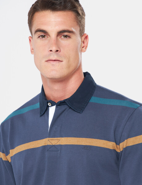 REMERA RAYADA Azul