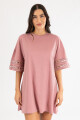 Cotton lace dress Marron