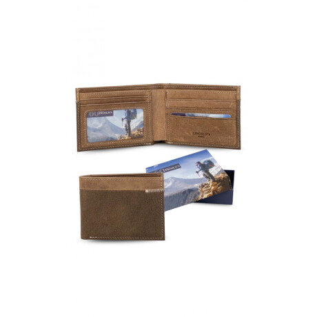 Billetera Cuero Jano Jaspeado C/Nuez