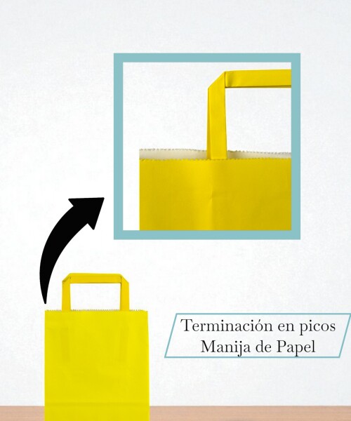 Bolsa lisa acuario 14x08x20 cm AMARILLO