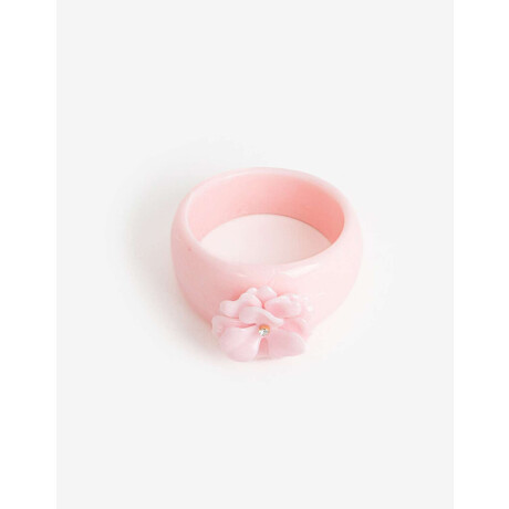 Brazalete Flor Resina Dorado