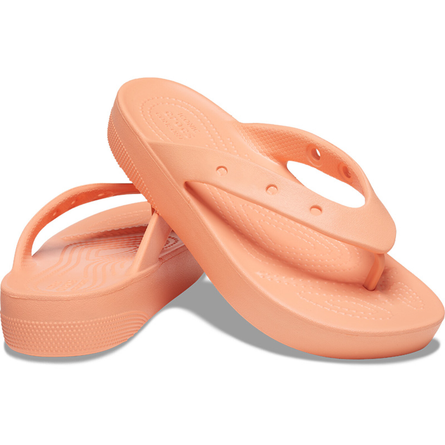 Ojotas Crocs Classic Flip Platform Naranja — Crocs