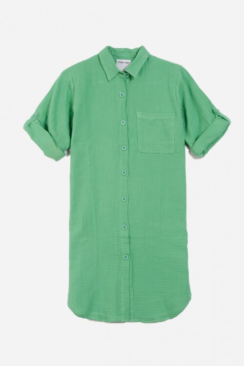 Camisa mangas 3/4 VERDE OLIVA