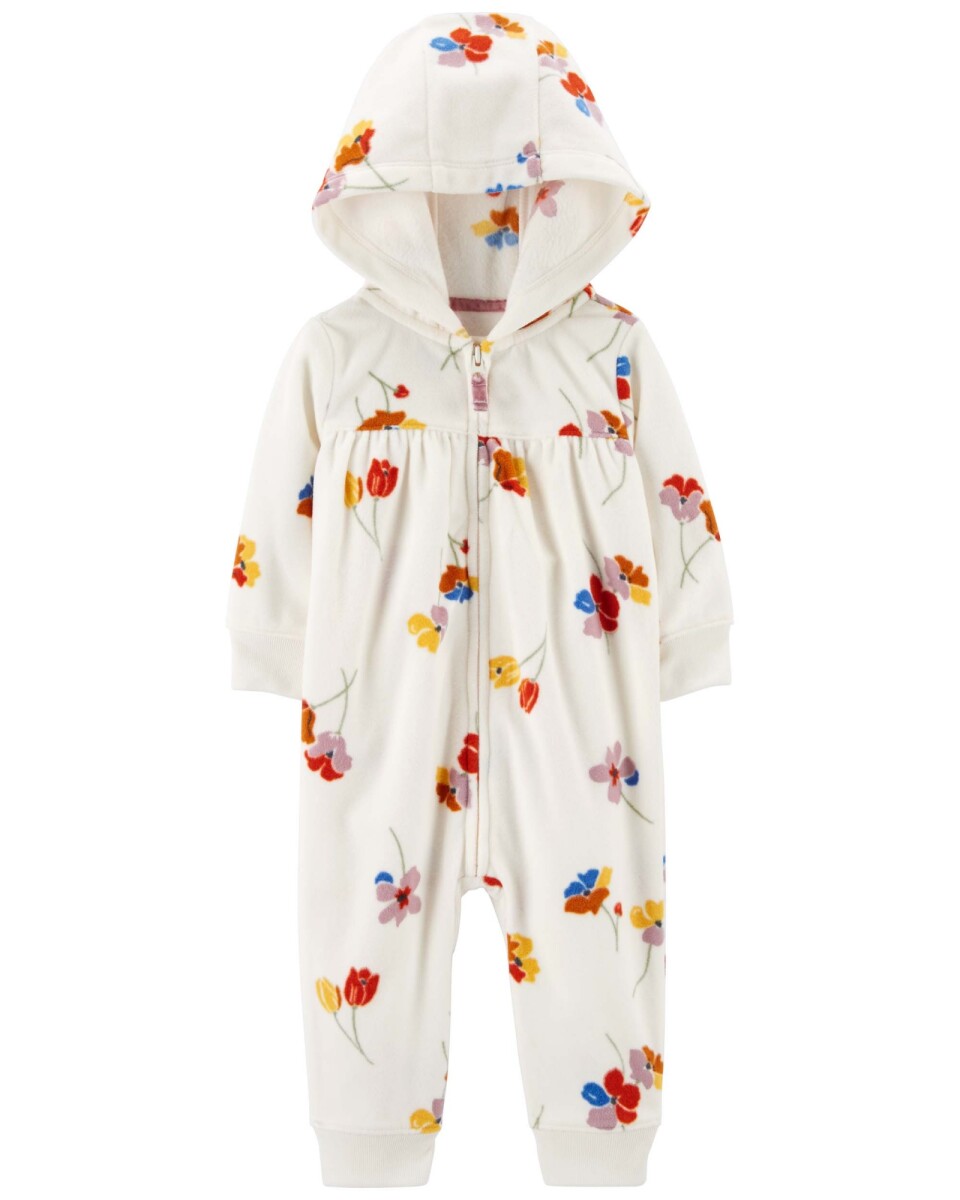 Mameluco de micropolar, diseño floral 