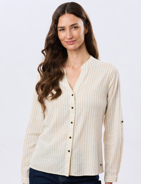 CAMISA DE LINO CUELLO MAO Arena
