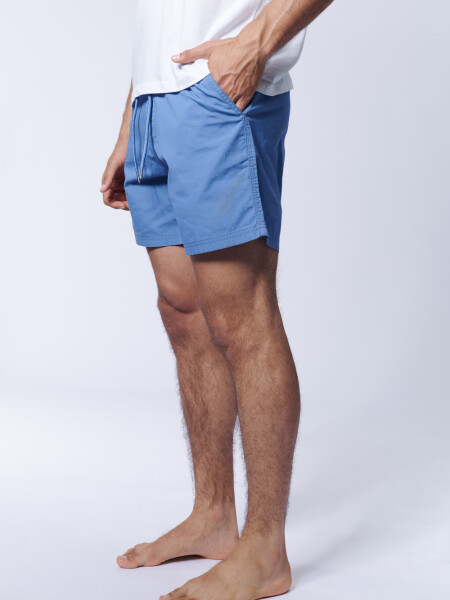 Short de baño algodón Azul Piedra