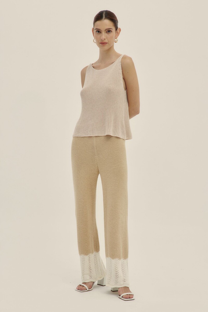 LU KNIT PANTS Latte