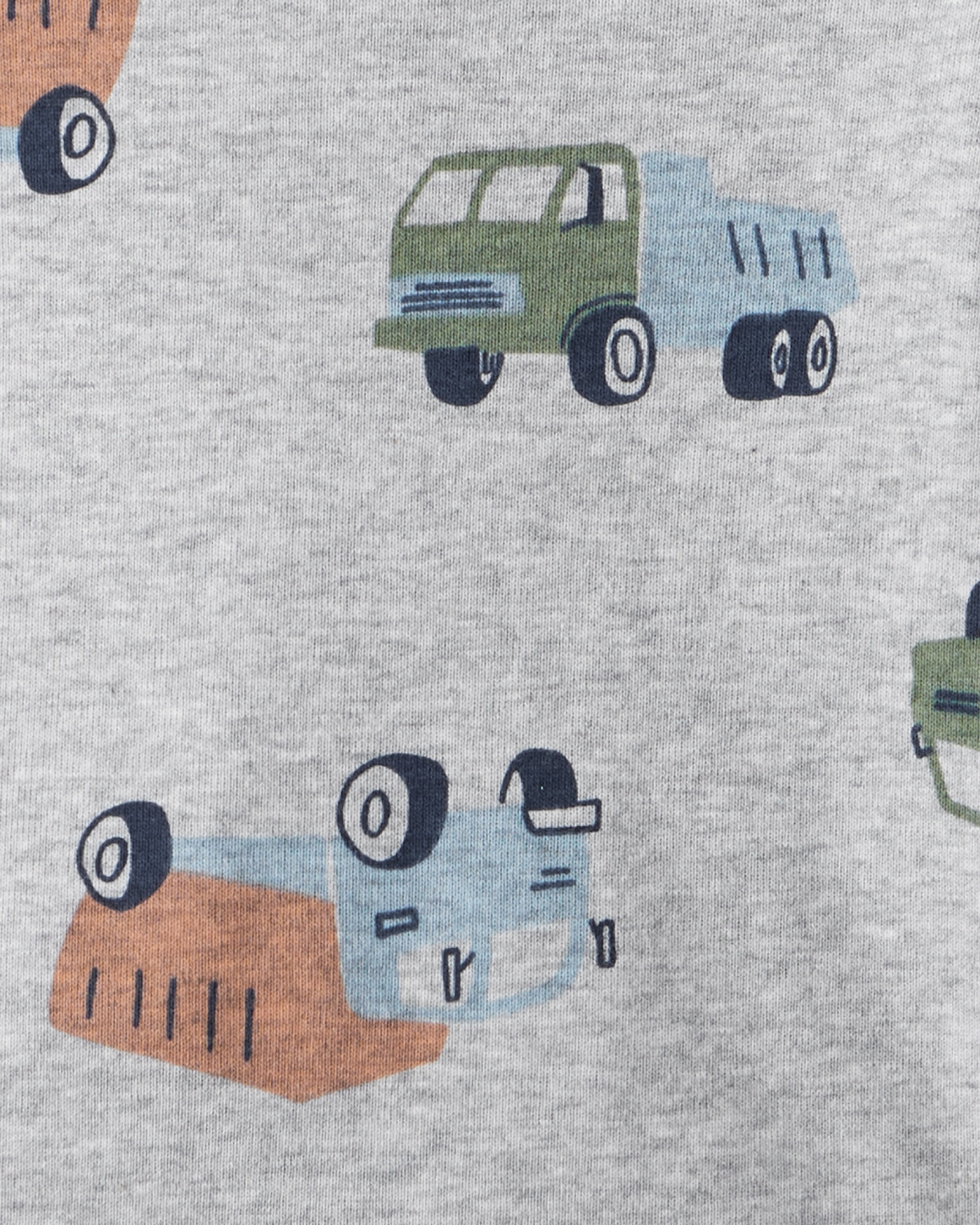 Pack cuatro bodies de algodón, diseño vehículos Sin color