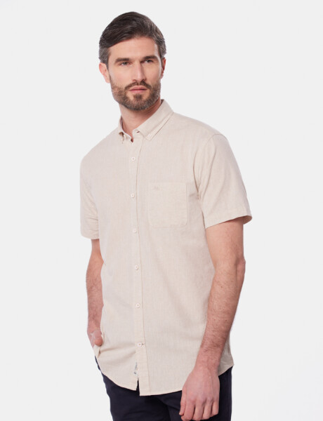 CAMISA DE LINO Beige